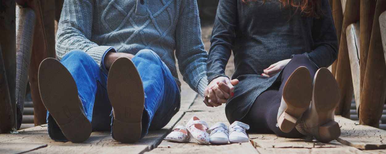 Couple holding hands