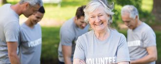 Elderly lady smiling