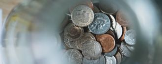 coins in jar