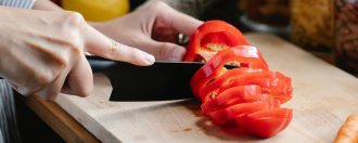 person starting to cook at home